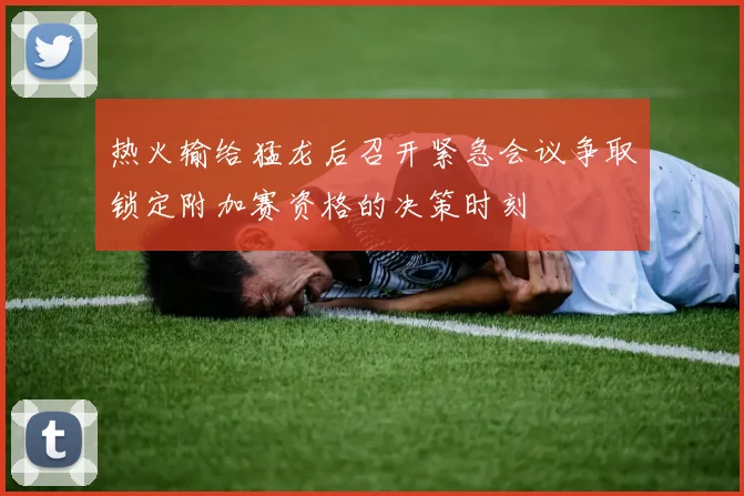 热火输给猛龙后召开紧急会议争取锁定附加赛资格的决策时刻